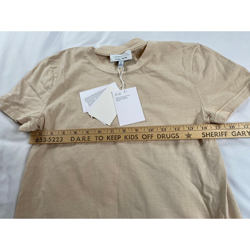 & Other Stories T-Shirt Womens Small Beige NWT Stockholm Atelier Crew Neck Tee - Picture 7 of 7